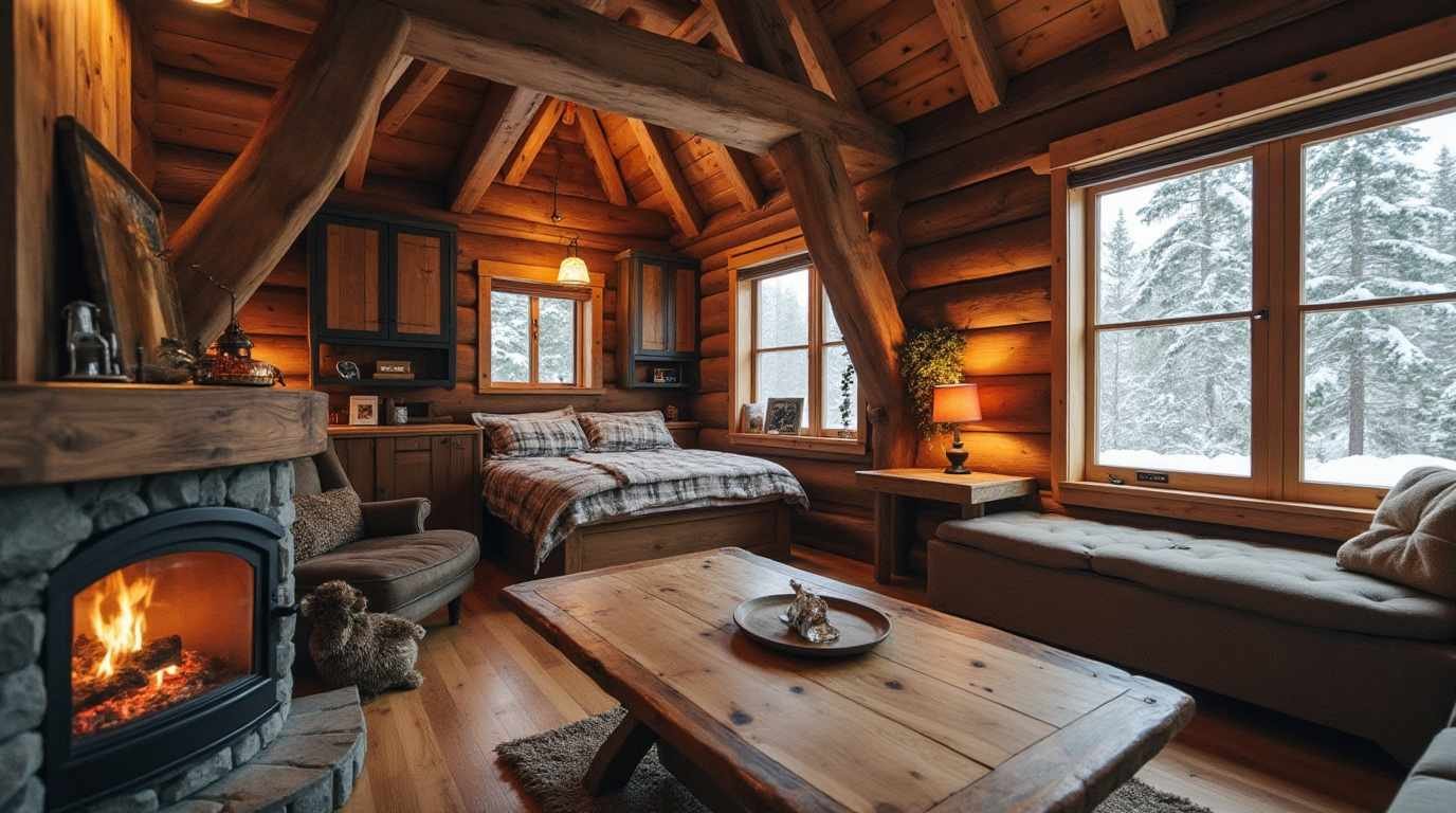 Alpine Chalet A-Frame - Cozy Mountain Escape Interior