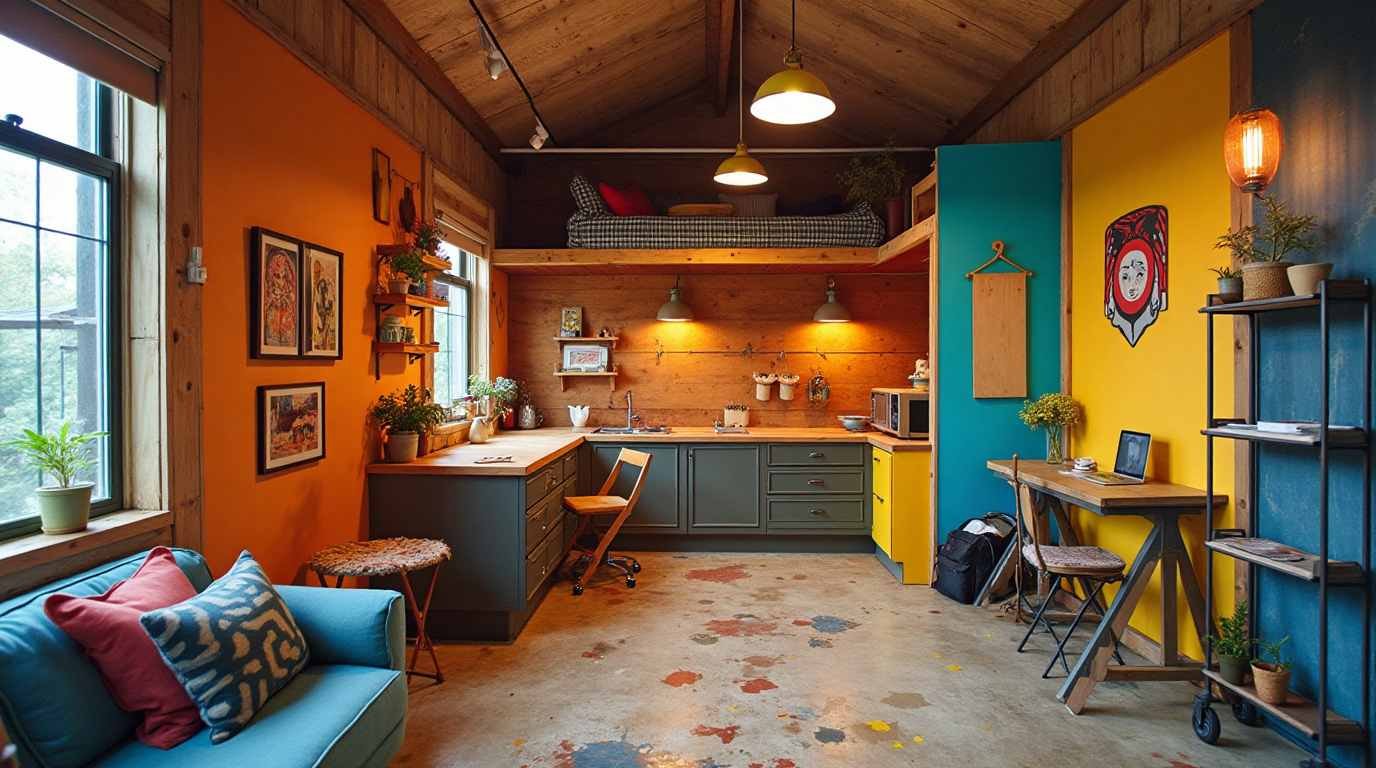 ArtHaus – Bold & Creative Micro Loft interior
