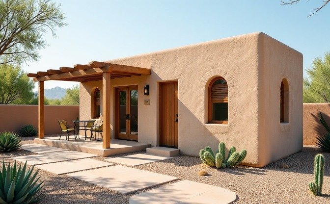 Adobe & Timber: Desert Container Oasis