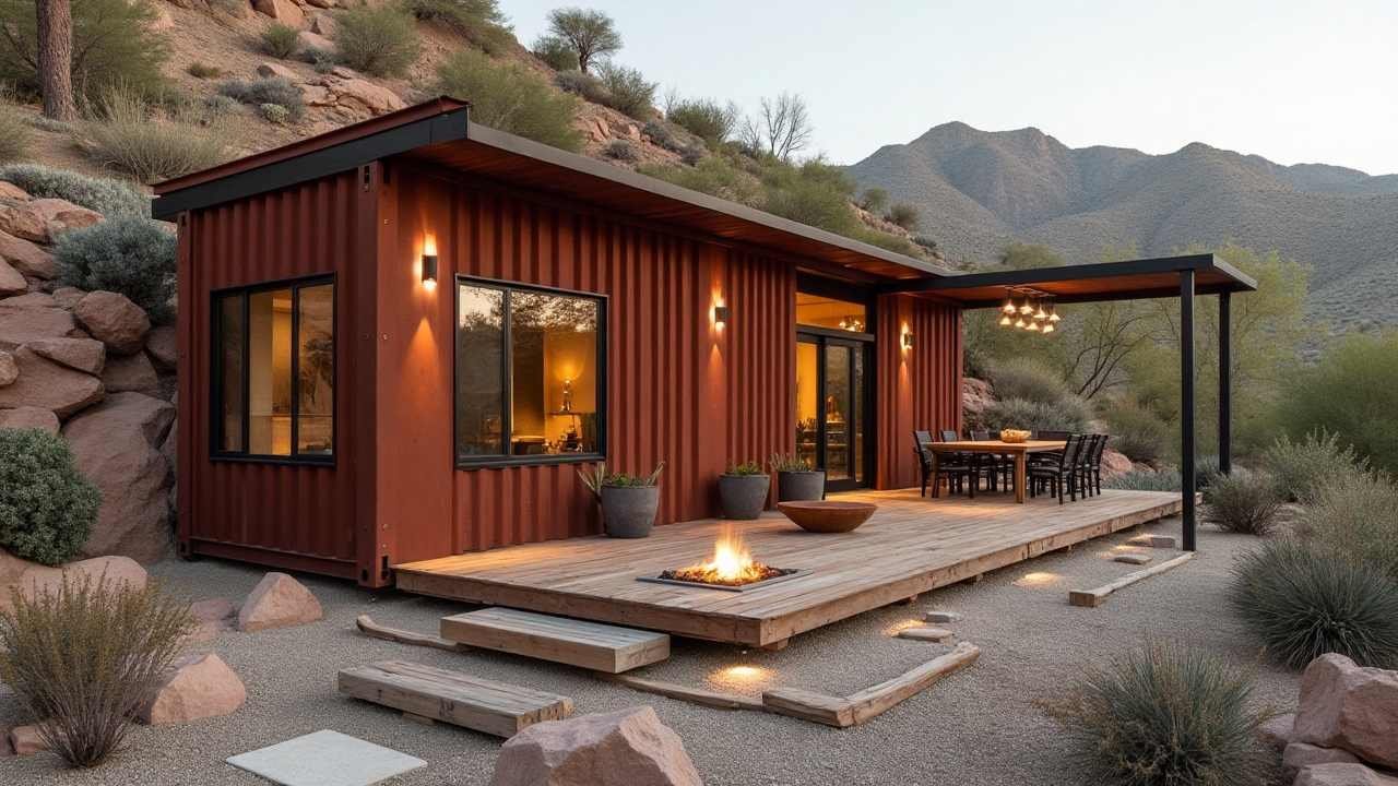Desert Rust & Modern Warmth: Shipping Container Studio Oasis