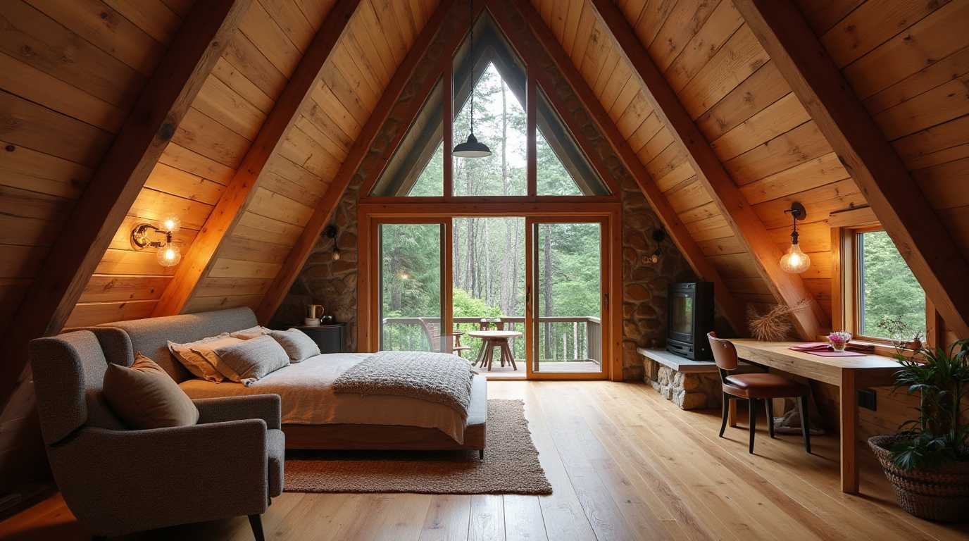 Emberwood A-Frame - Cozy, Rustic Escape Interior