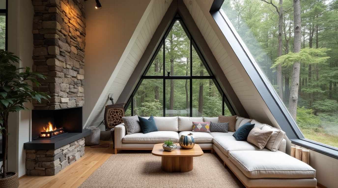 Evergreen Retreat A-Frame - Modern Elegance Meets Nature interior