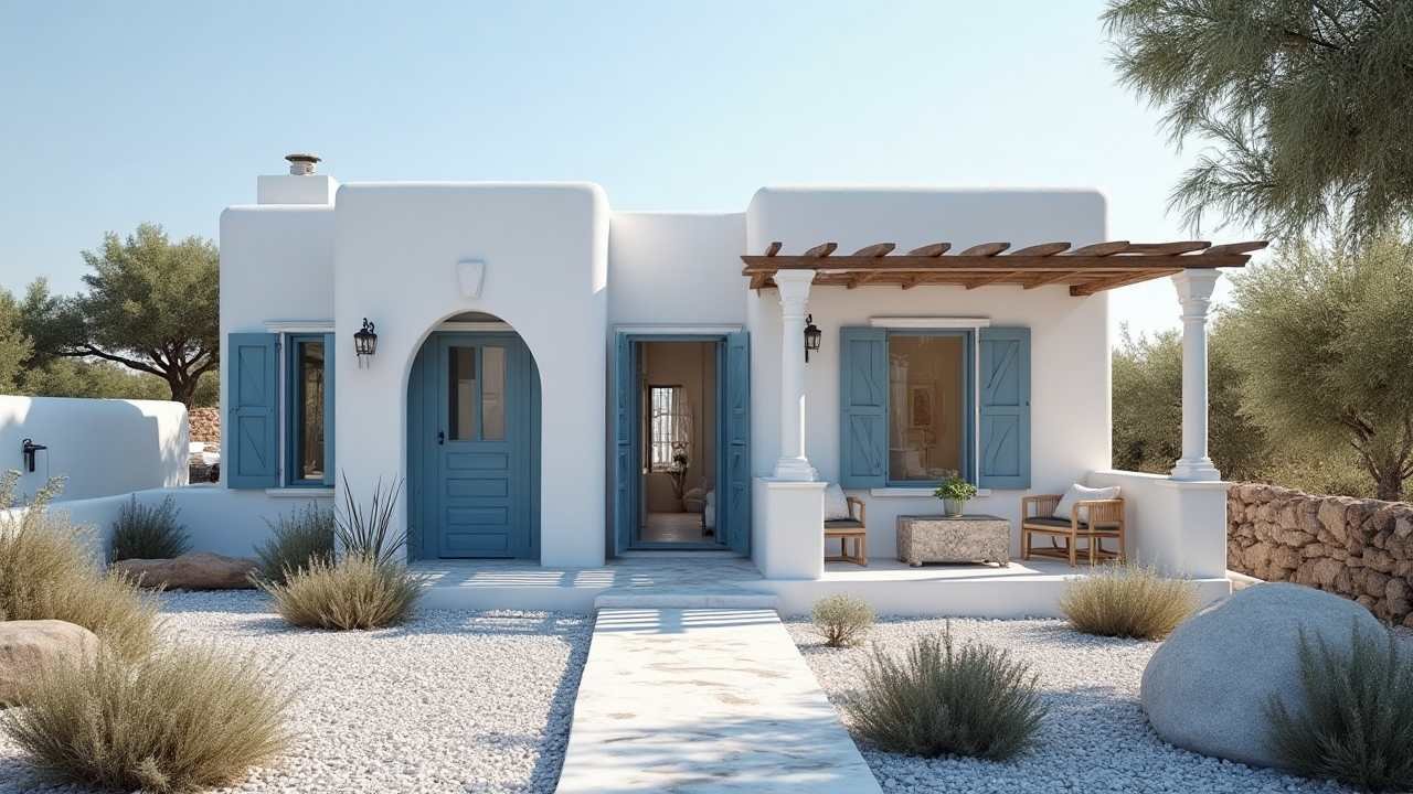 Aegean Essence – A Cycladic-Inspired Tiny Home with Coastal Calm and Curved Simplicity