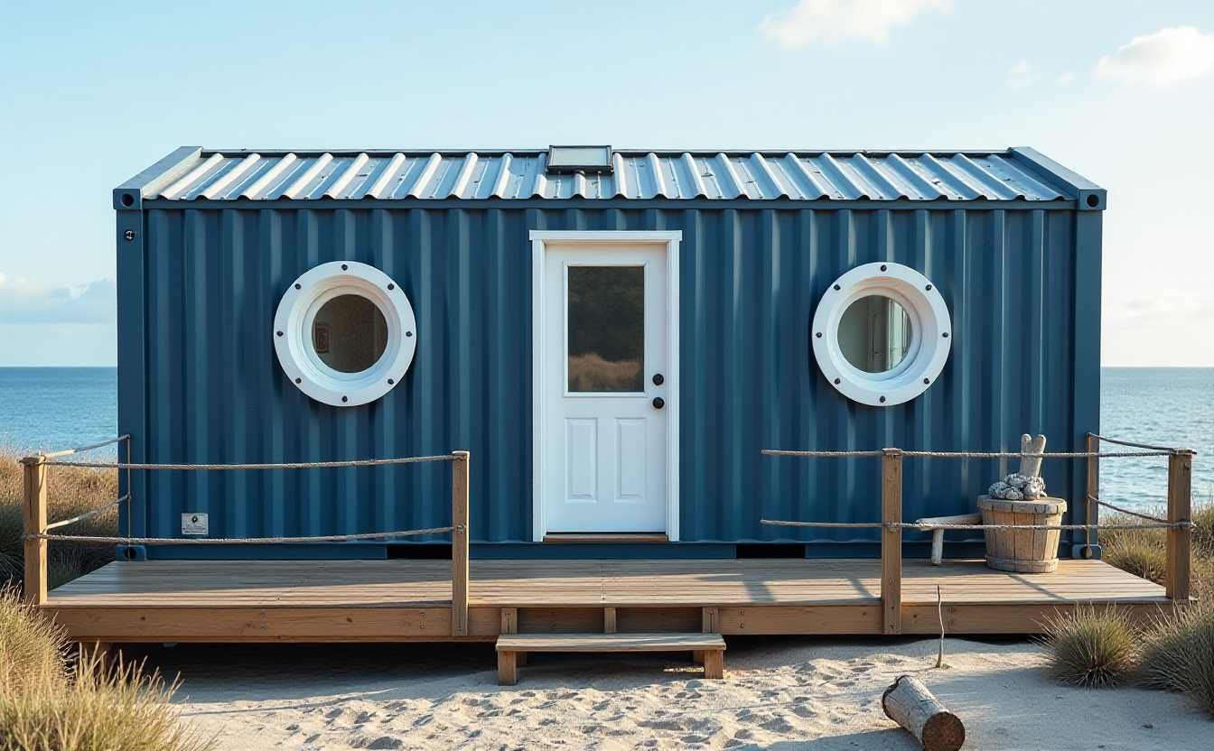 Coastal Blue: Beachside Container Retreat