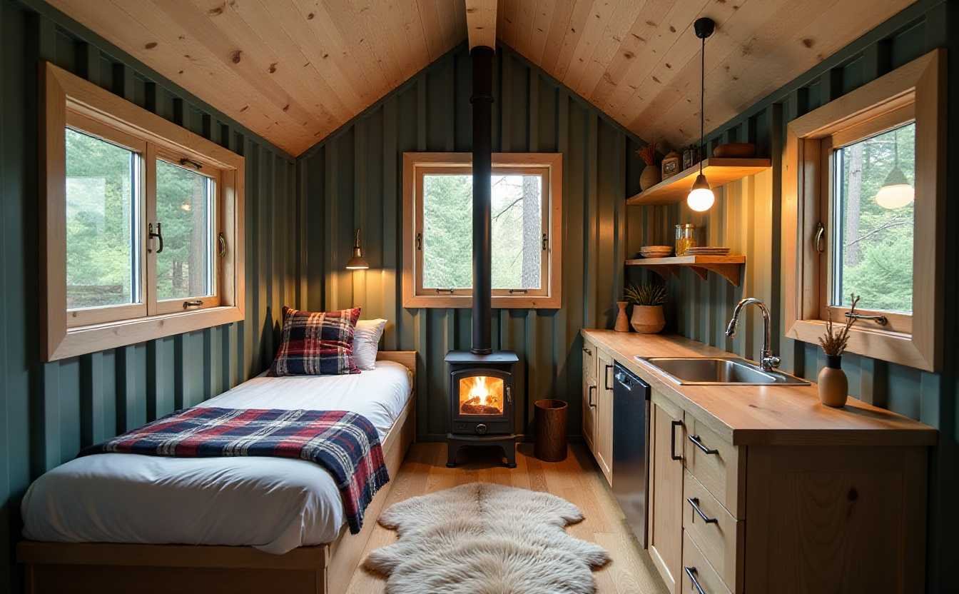 Nordic Forest Cabin interior