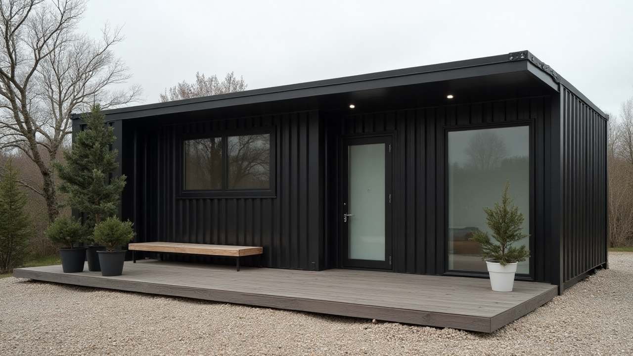 Jet-Black & Warm Wood: Scandinavian Ranch Cabin Oasis