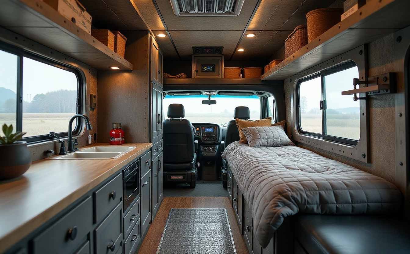 Steelheart – Industrial Loft Van for Harsh Terrains interior