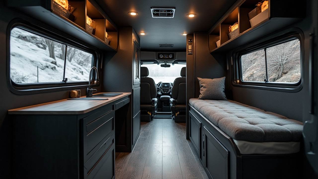Tactical Nomad – Stealth Survivalist Van for Extreme Frontiers interior