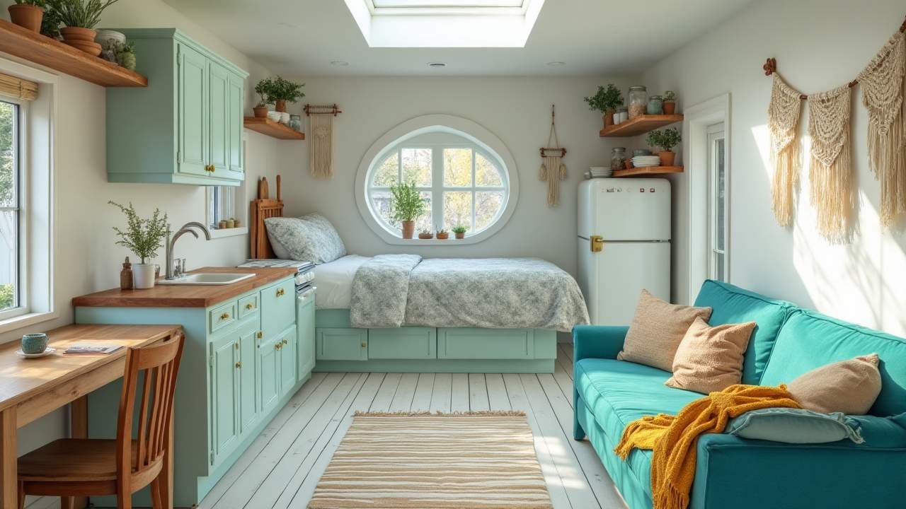 Vintage Coastal Charm - Mint Green & Nautical Blues interior
