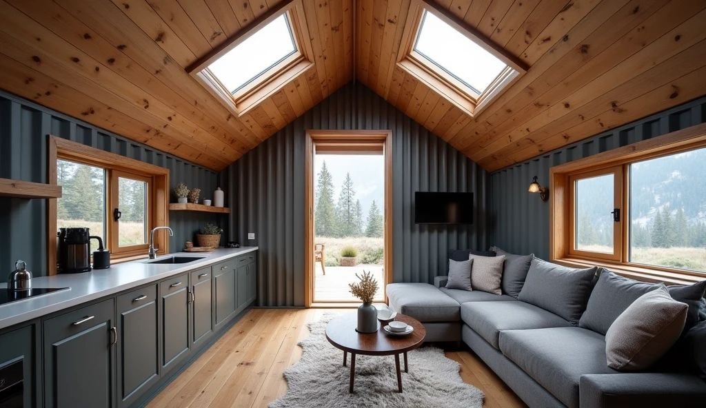 Alpine Micro-Chalet – Cold Climate Container Home interior