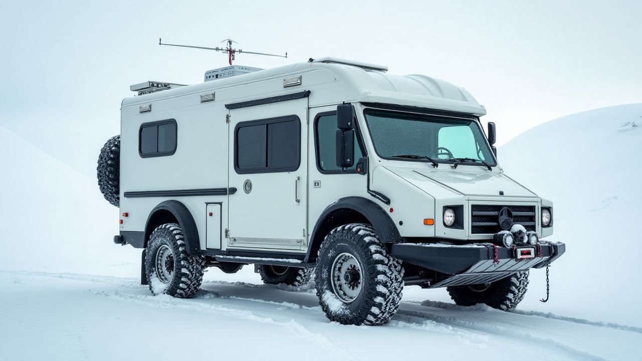 Frosty White Fortress – An RV Built for Arctic Exploration