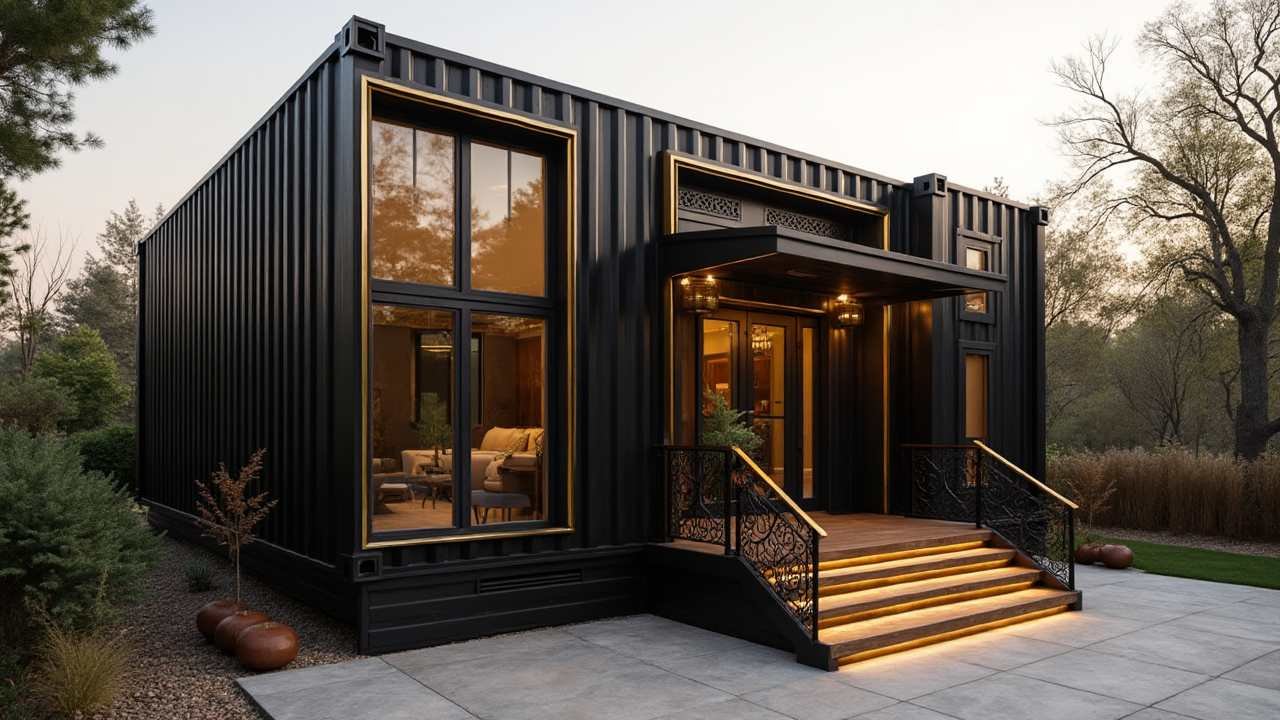 Raven’s Gold Escapade: Art Deco Container Home Masterpiece