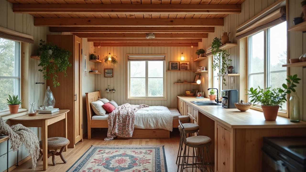 Bohemian Chic Tiny Home interior