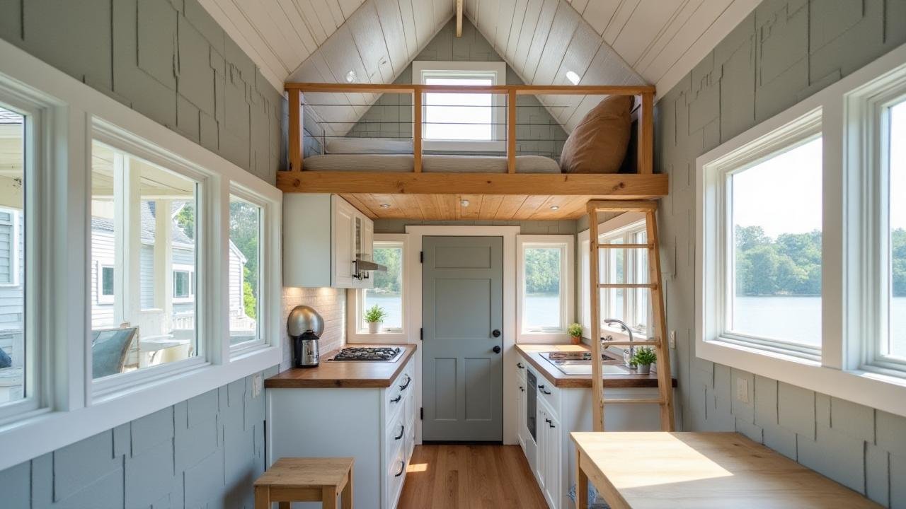Coastal Craftsman – Shingle Clad Micro Cottage interior