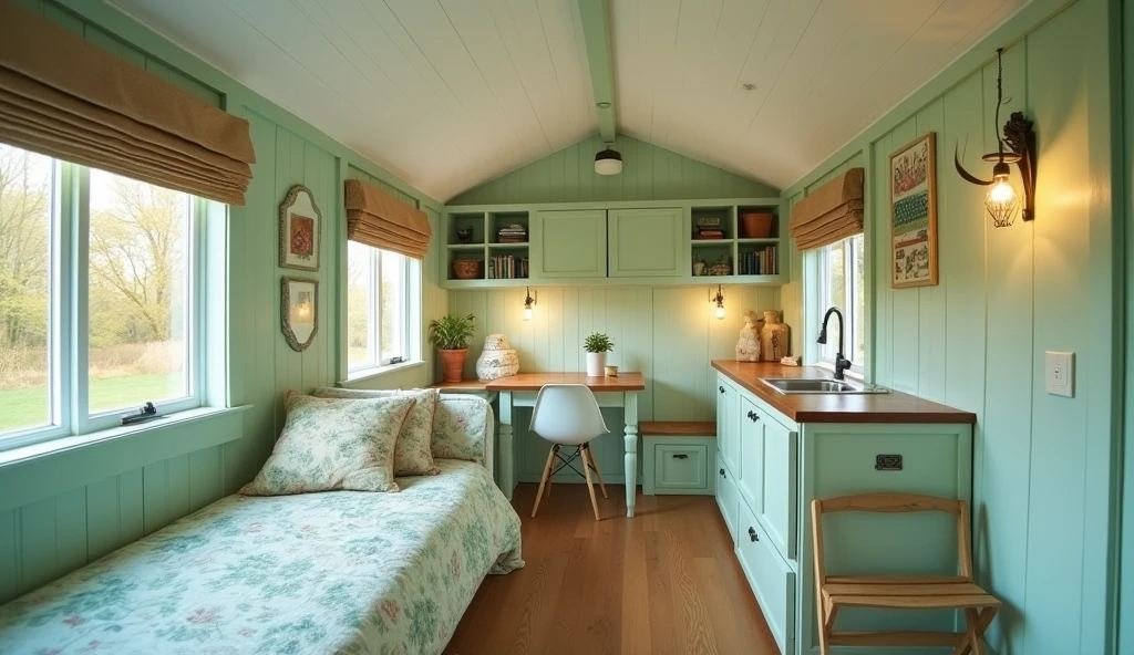 Countryside Charm with Pop-Out Sunroom Interior