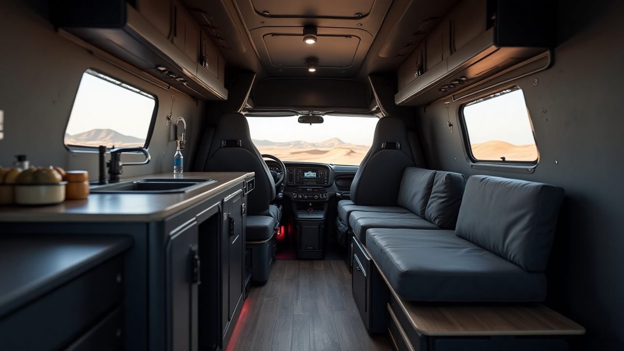 Cyber Nomad – Futuristic Desert Survival Rig interior