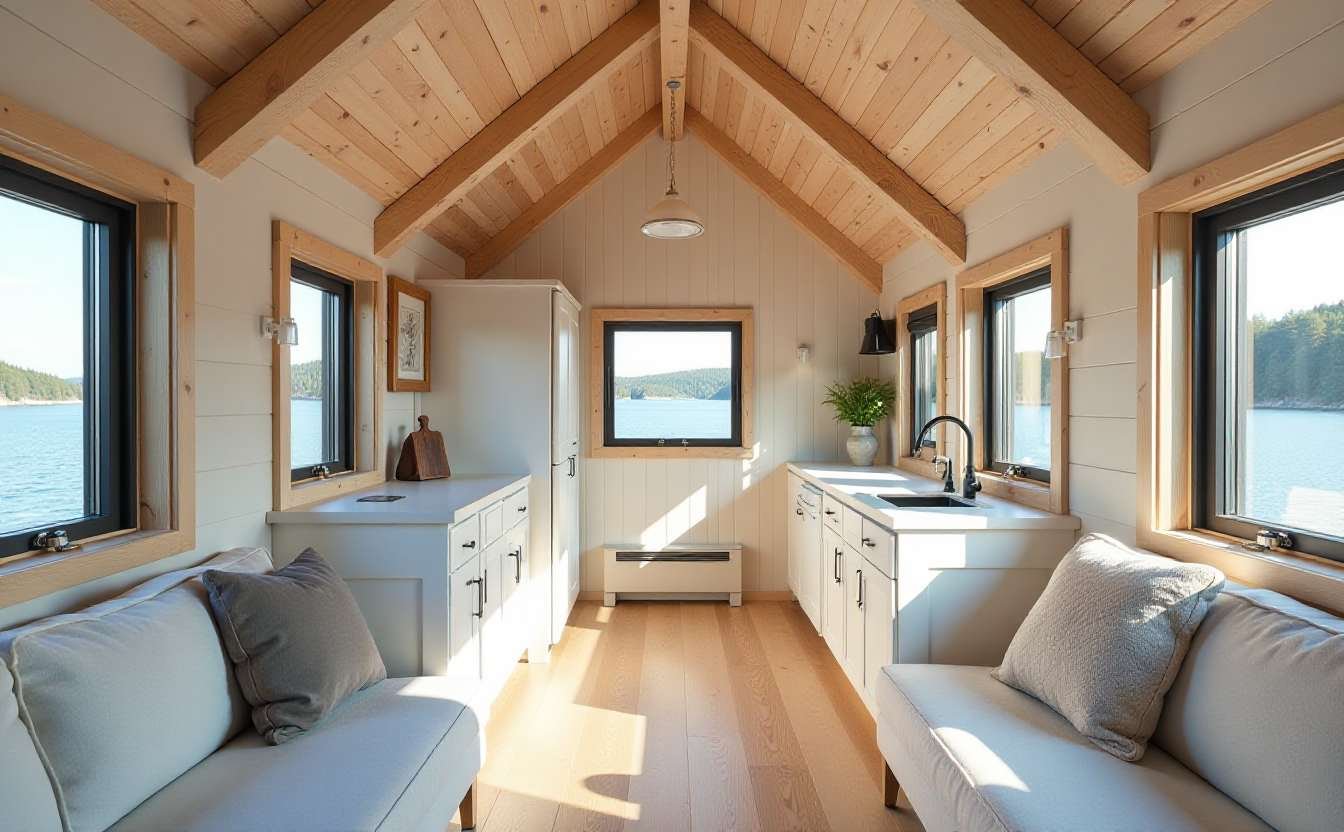 Driftwood Drift – Nautical Cabin with Interlocking Timber Armor interior