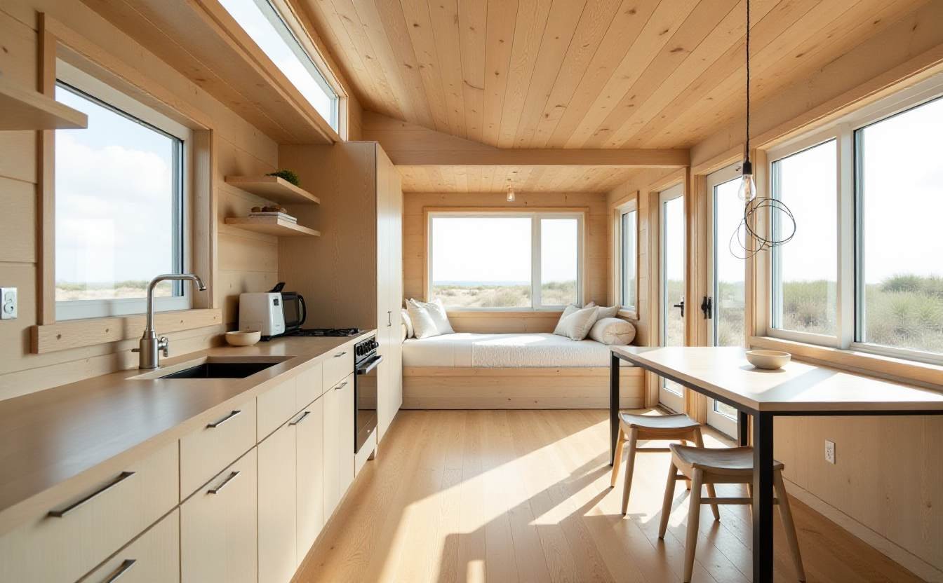 Driftwood Dune House – Split-Level with Natural Finishes Interior