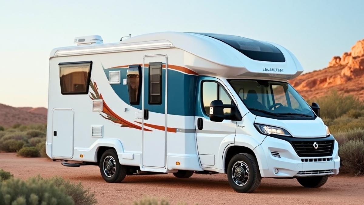 Modern Desert Oasis Compact Motorhome - Stylish Shelter for the Open Road
