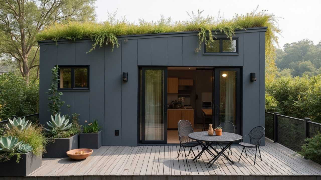 Urban Oasis - Modern Minimalist Studio with a Green Roof Terrace