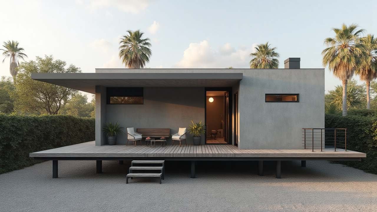 Concrete and Light – The Storm-Ready Minimalist Kitchen Pod