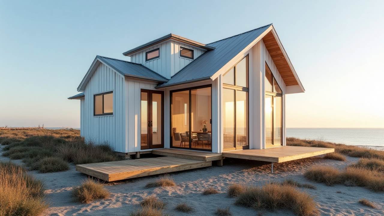 Coastal Breeze: Nautical Tiny Home by the Sea