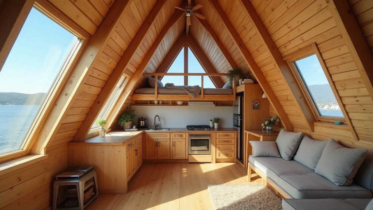 Retro A-Frame Revival – Wind-Slicing Coastal Chalet Interior
