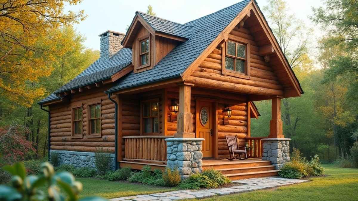 Woodland Haven: Rustic Cabin Tiny Home with Cozy Charm