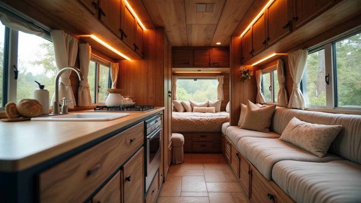 Rustic Charm - Compact Motorhome Interior