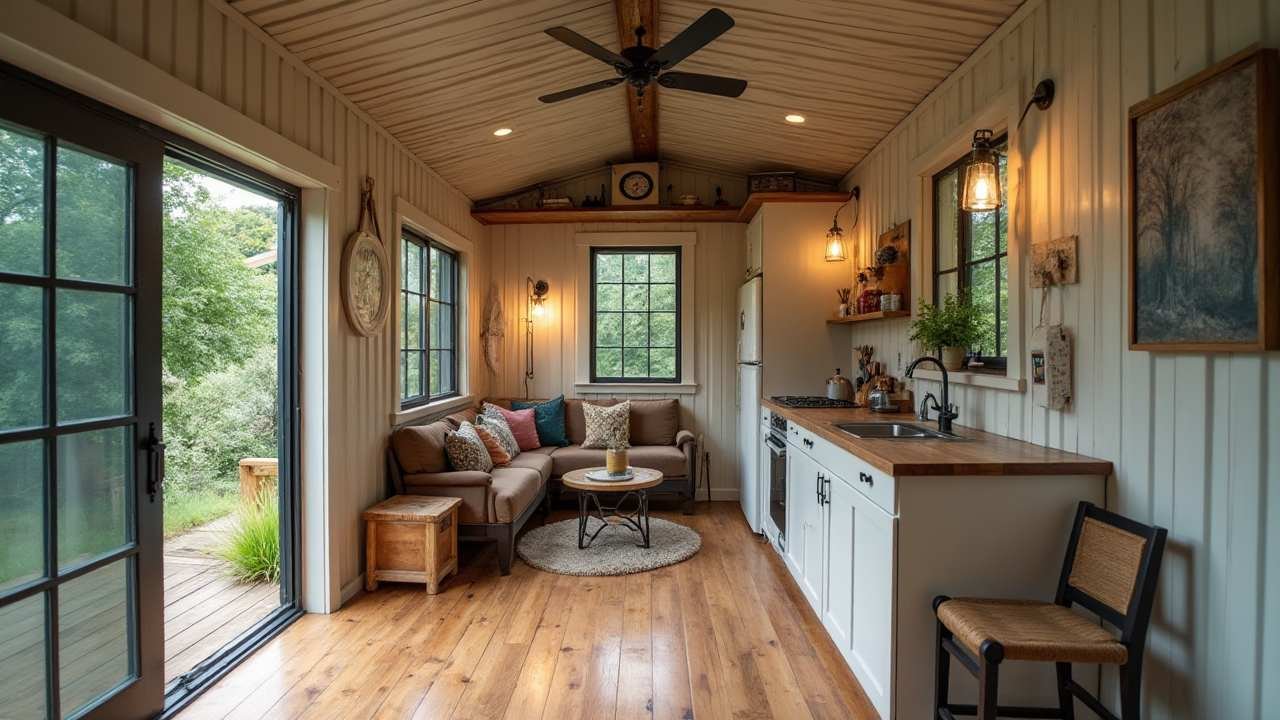 Rustic Farmhouse Container Home interior