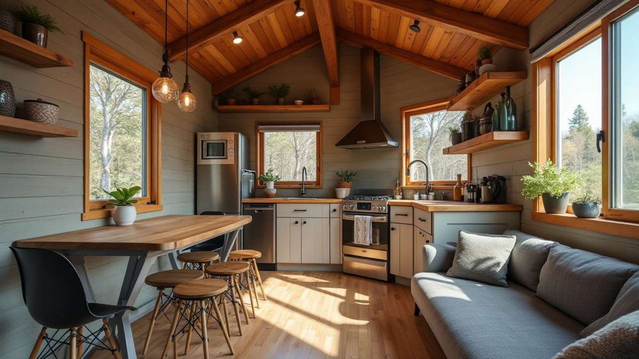 Rustic-Modern Tiny Home interior