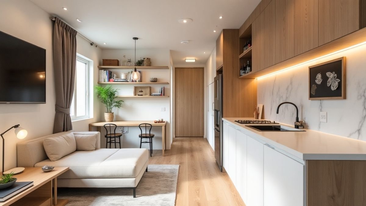 Scandinavian Minimalist Tiny Home Interior
