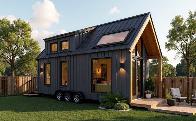 Urban Horizon: Skyline Tiny Home - Modern Design Meets Metropolitan Dreams