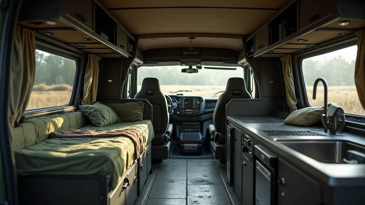 Tactical Terrain Beast – Military-Inspired All-Terrain RV interior