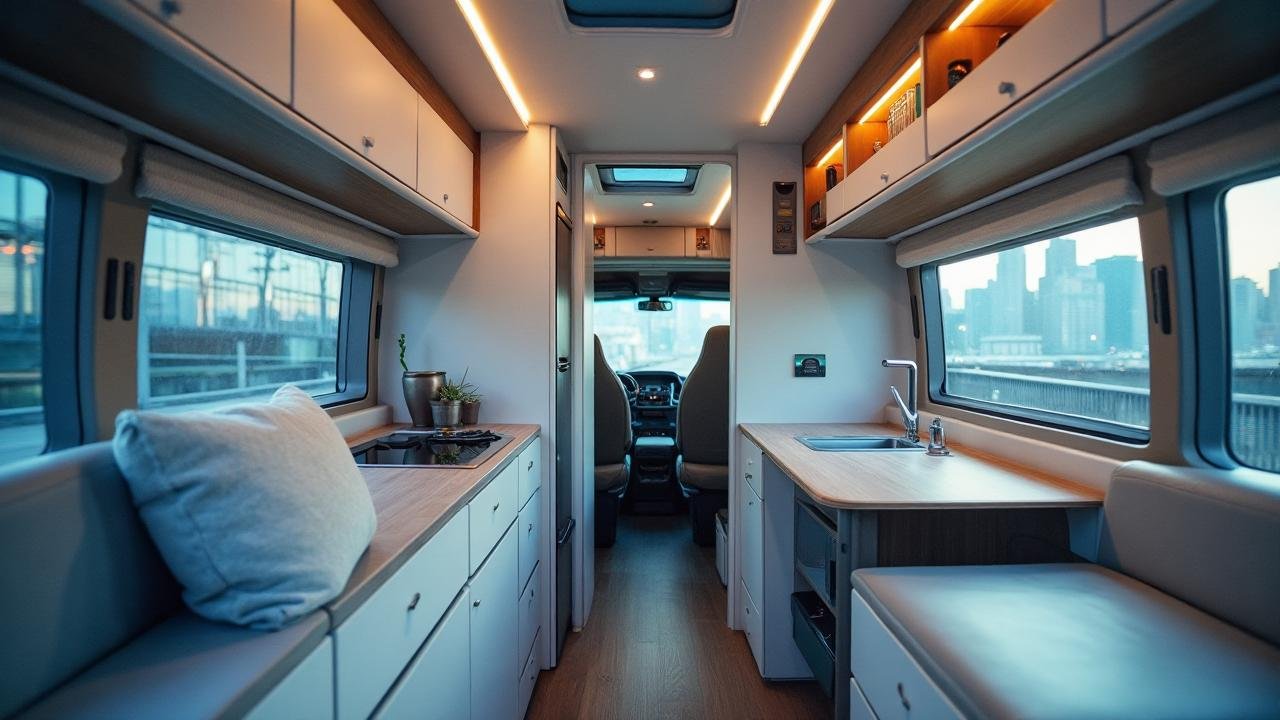 Techie Nomad Van – Digital Nomad’s Smart Hideout Interior