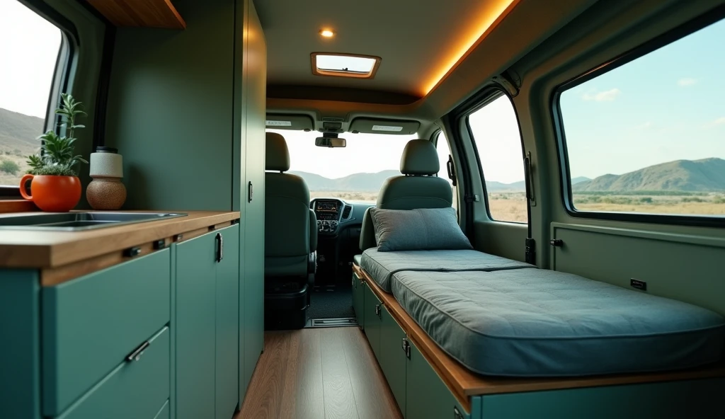 TerraGrid Studio – Modular Smart Van interior