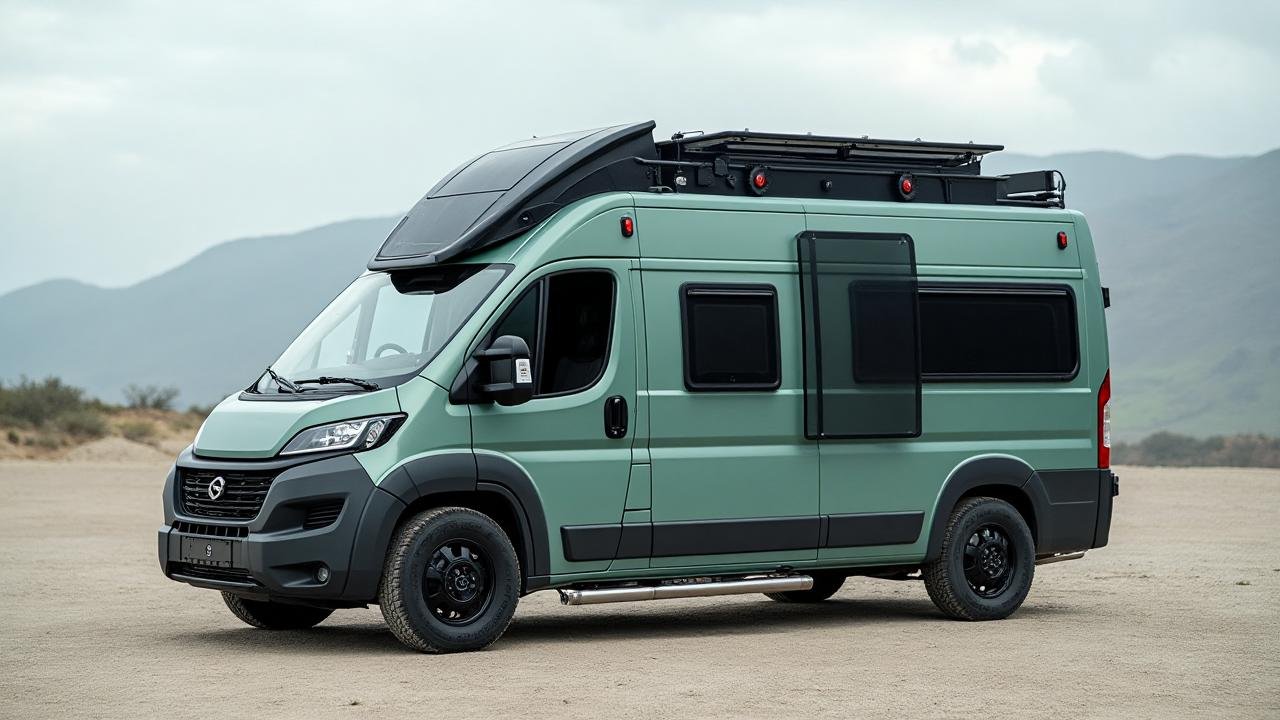 Mint Green Haven – TerraGrid Studio, the Smart Van for Modern Nomads