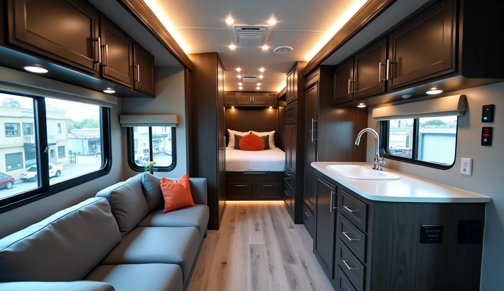 The Class C Urban Explorer with Multi-Level Slide-Out Interior