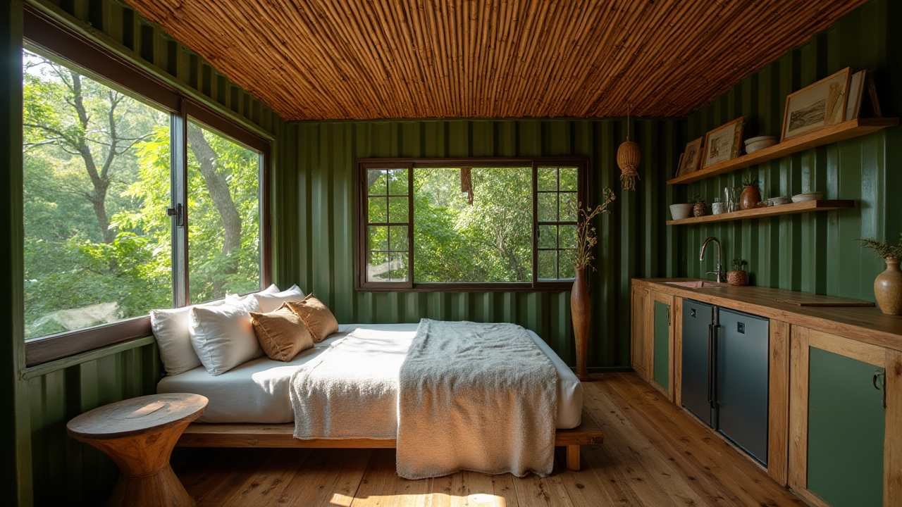 Tropical Jungle Pod – Eco-Friendly Container Hideaway interior
