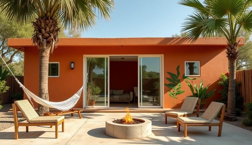 Orange Breeze Retreat - Tropical Oasis with Sliding Wall