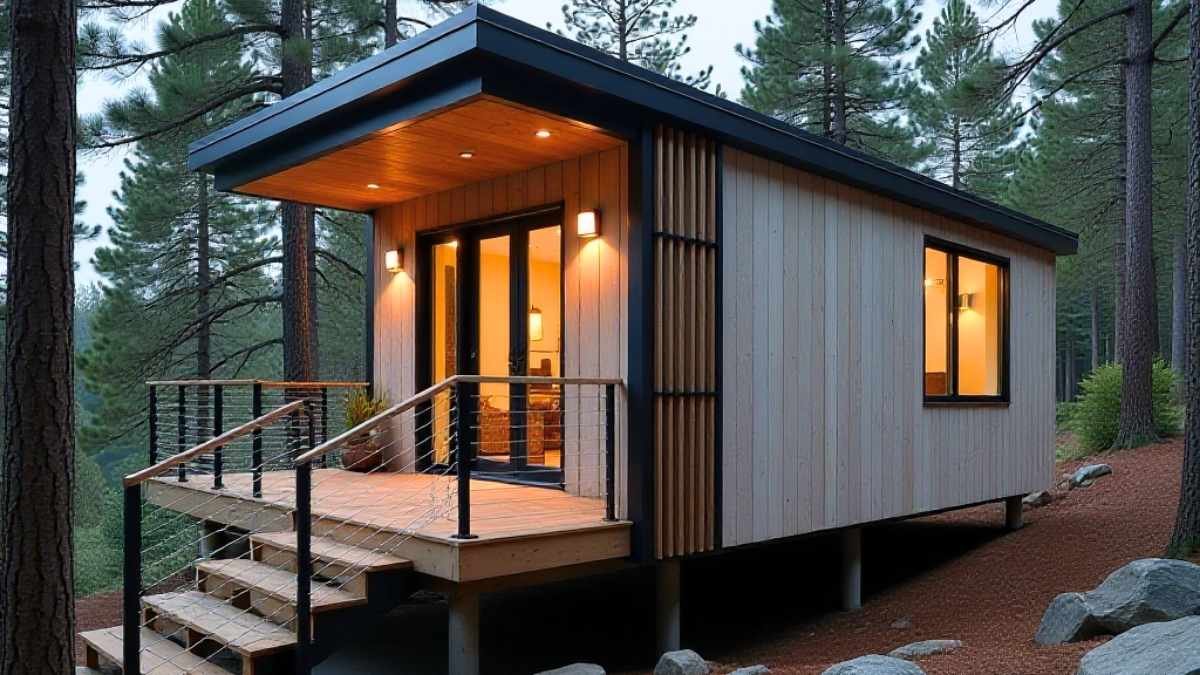 Whispering Pines Pod – Modern Cabin in Elevated Forest Setting