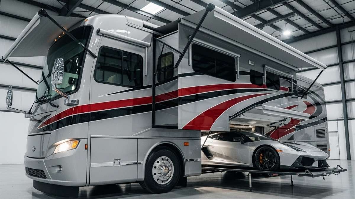 Silver Arrow and Lamborghini Dreams - 2025 Entegra Aspire 44R with Secret Supercar Sanctuary