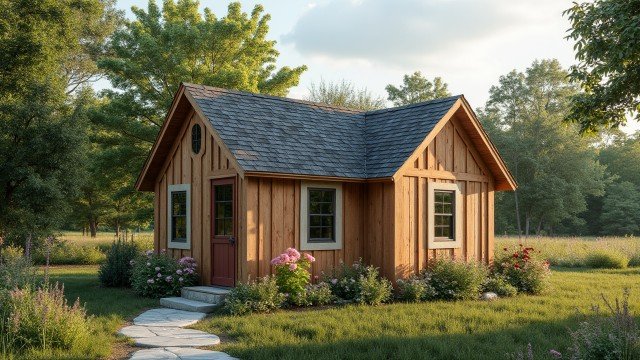 Golden Cedar Haven - Amish Crafted Simplicity in Tiny Home Living