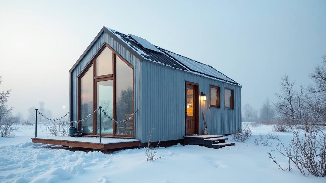 Glacier Blue Cabin - Arctic Minimalist Living with Scandinavian Serenity