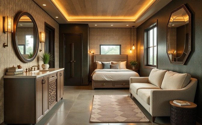 Art Deco Tiny Home interior