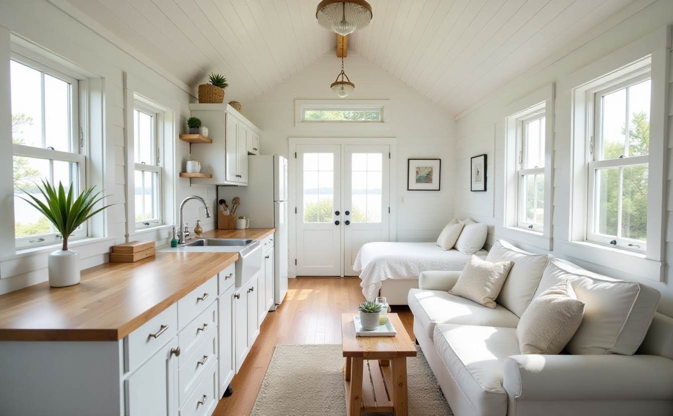 Coastal Beach Bungalow Tiny interior