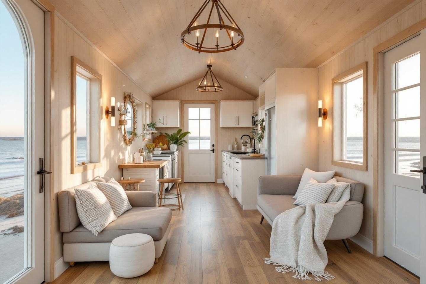 Coastal Beach Tiny Bungalow interior