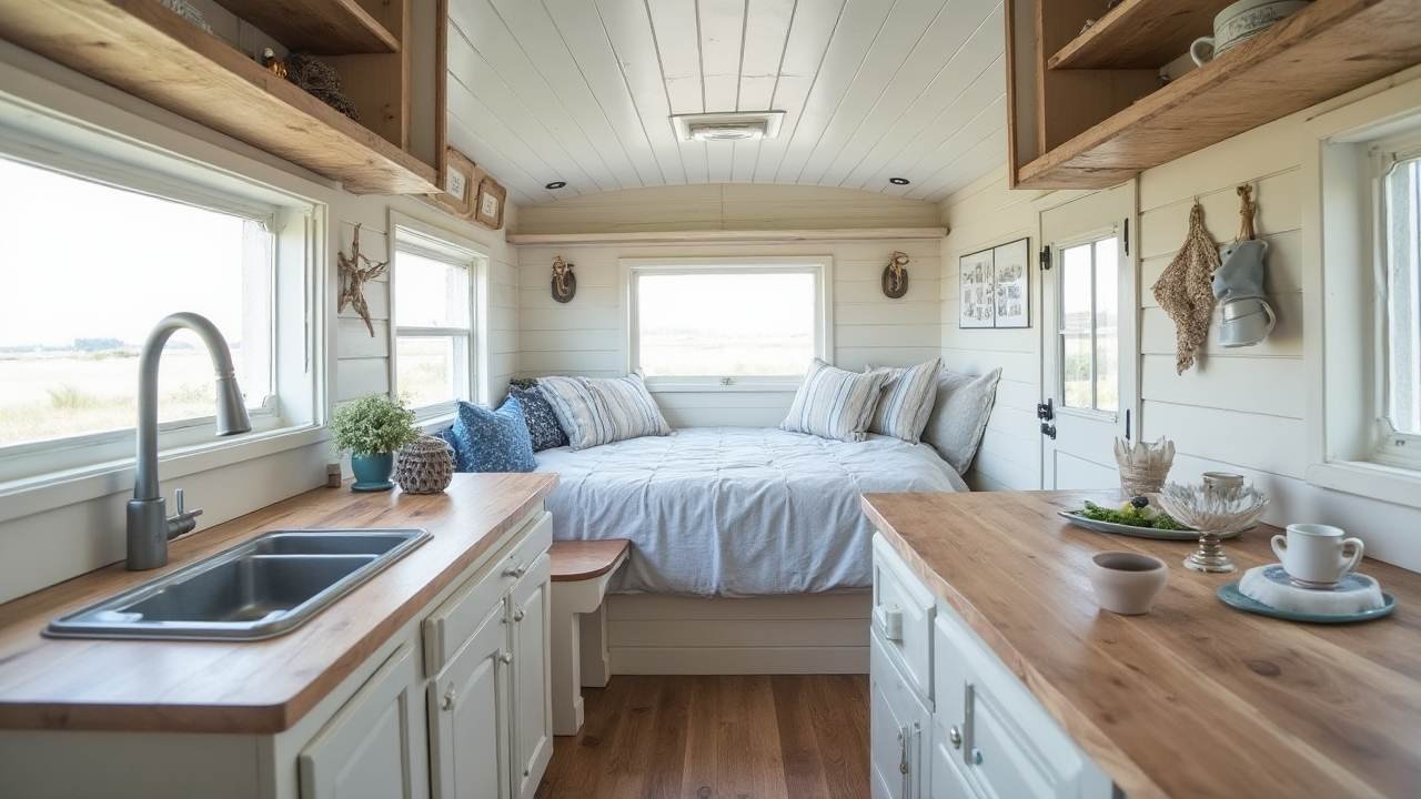 Coastal Cottage-Inspired Motorhome interior