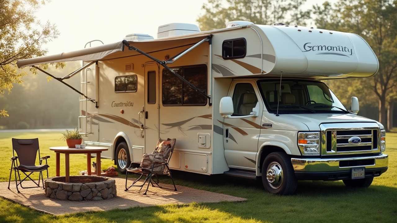Cream and Caramel Countryside Motorhome - Serene Travels with Homely Charm