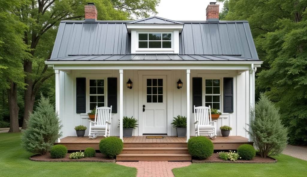 White Cottage Charm with Exposed Beam Heaven - Farmhouse Fresh Living